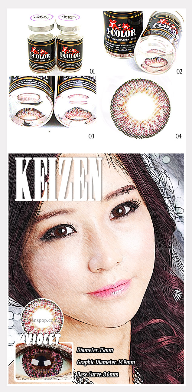 Description image of Keizen Violet Circle Lenses